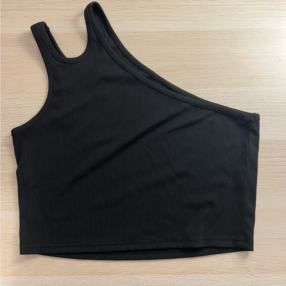 Black Asymmetrical Women's Top